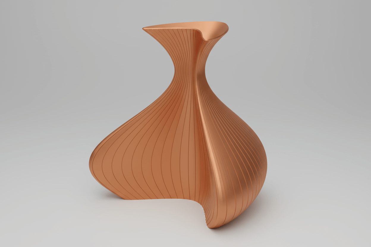 Modern Silk-Finish Decorative Vase