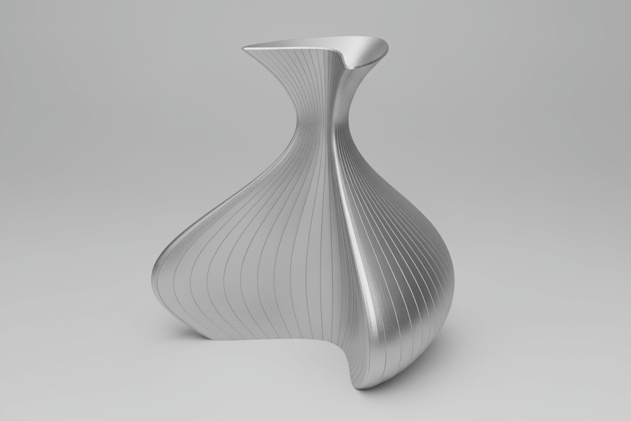 Modern Silk-Finish Decorative Vase