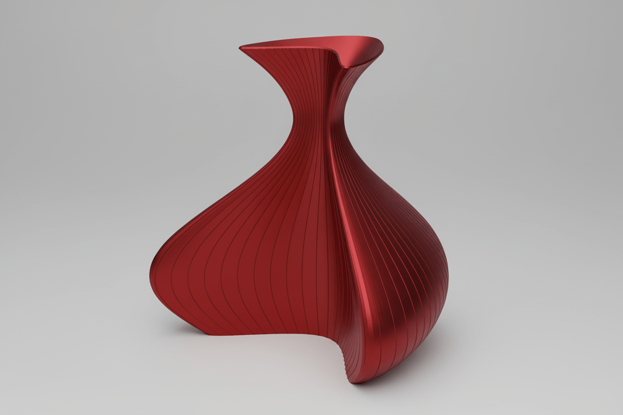 Modern Silk-Finish Decorative Vase